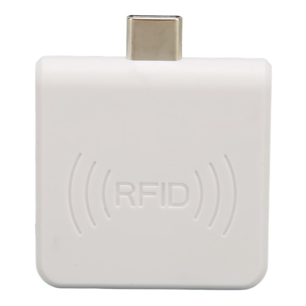 RFID ID Mobiltelefon Kortlæser Type C Interface 125Khz Bærbar Smart Card Læser Hvid