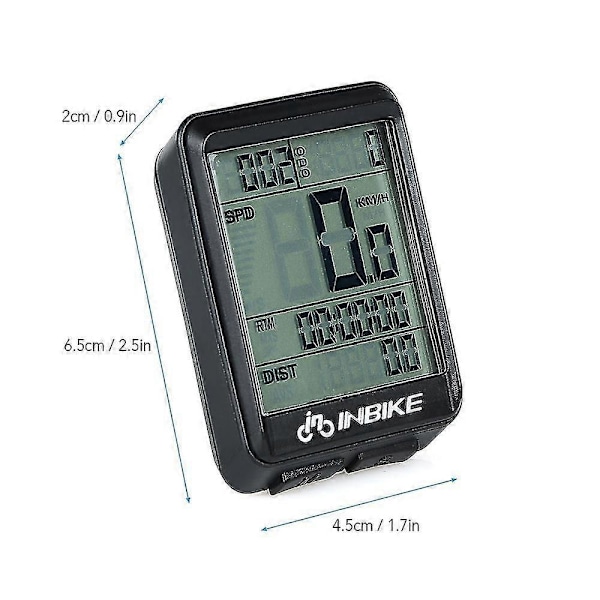 Vandtæt Cykel Speedometer Trådløs Cykelcomputer Regntæt LCD Display Multifunktionel Cykling