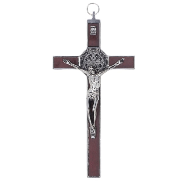 Jesus Kristus-krusifiks Katolsk Jesus-kors Veggdekorasjon Metallkors-anheng for stue Soverom Døråpning L