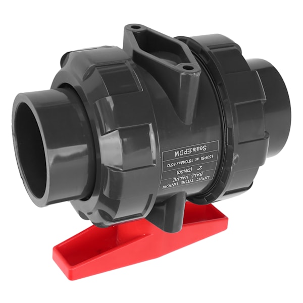 DN50 G2 PVC Double Union kompakt kulventil för simbassängakvarium tillbehör
