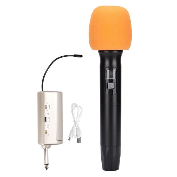 Trådlös UHF-mikrofon Trådlöst handhållet sladdlöst mikrofonsats för karaoke kyrkoevenemang