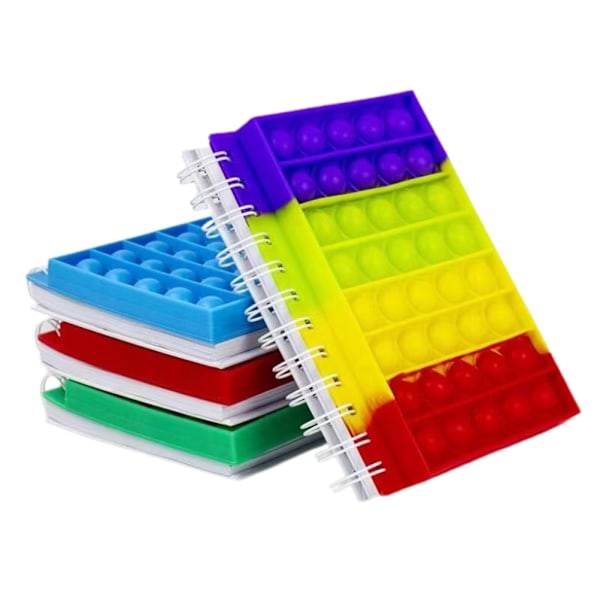 Push Bubble Notebook Mjukt Silikonfodral Dekompressionsinspelningsbok Extrusionsbubbelbok