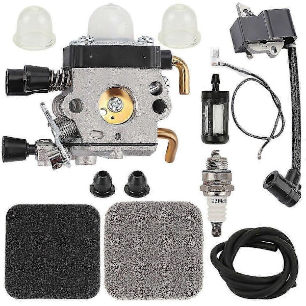 Tændspole Karburator Kit kompatibelt med Fs80R Fs85 Fs80 Hs80 Ht75 Hs75 Hs85 Km85 Karburator