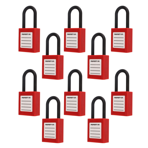 10 kpl Lockout Tagout Lock Nylon Beam Insulate Set Teollisuuden kemialliseen power