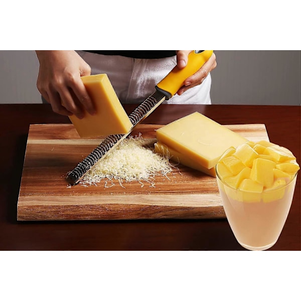 Citrus Citron Zestjärn & Ostrivare - Parmesanost, Citron, Ingefära, Vitlök, Muskotnöt, Choklad, Grönsaker, Frukter - Rakbladsvasst Rostfritt Stål Blad