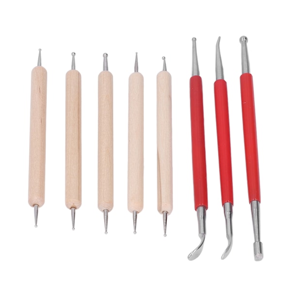 Dobbelt End Tracing Dotting Stylus Lille Bærbar Gravering Stylus Sæt til Modellering Udskæring Glatning Ler