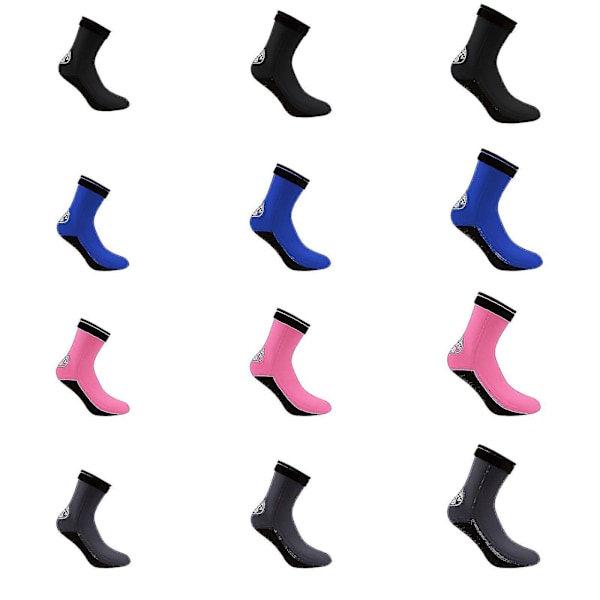 Neopren Snorklingsokker - 3mm tykkelse, Unisex, Varme og holdbare S rosa