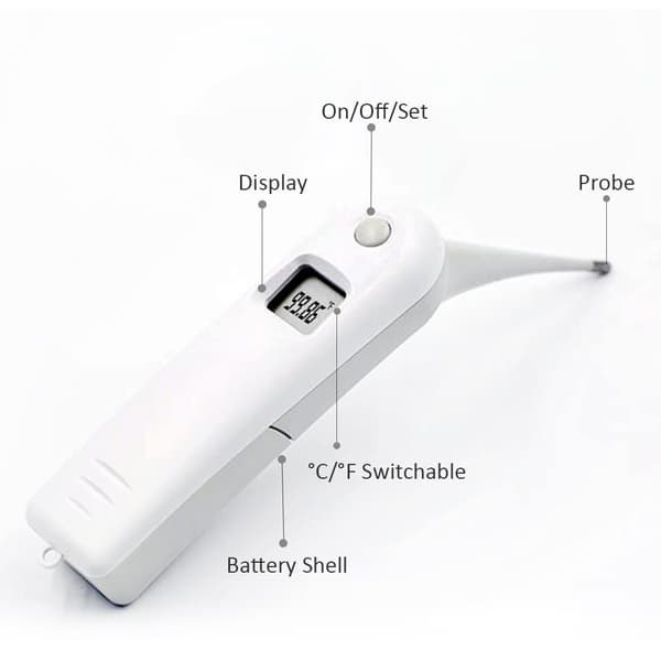 Veterinærtermometer Kjæledyr Digitalt Termometer Elektronisk Termometer for Dyr