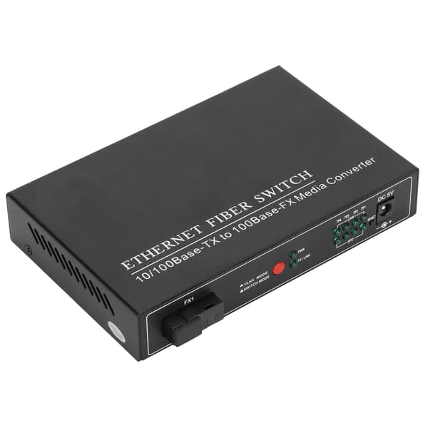 4-portars Ethernet Fiber Switch TBC‑MC3414ES20A Plug Play Stabil Robust Datornätverksswitchar 100‑240VUS-kontakt
