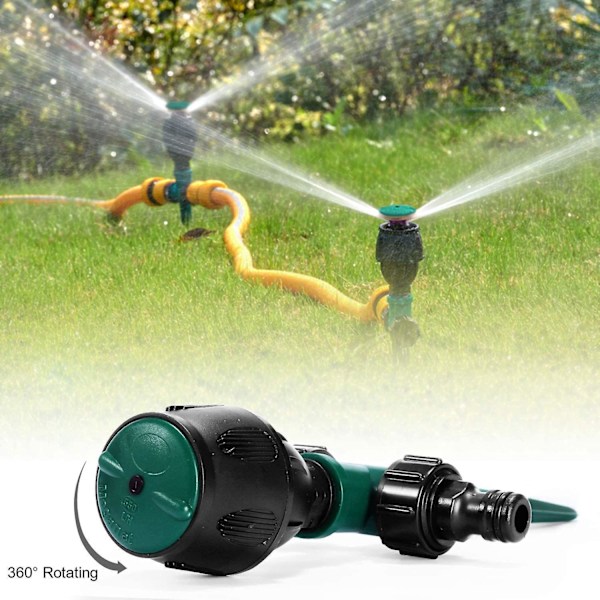 Trädgårdssprinkler, Automatiskt Cirkulärt Vattningssystem för Gräsmatta 360 Roterande Bevattningstips Bas Sprinkler för Gräsmatta Trädgård