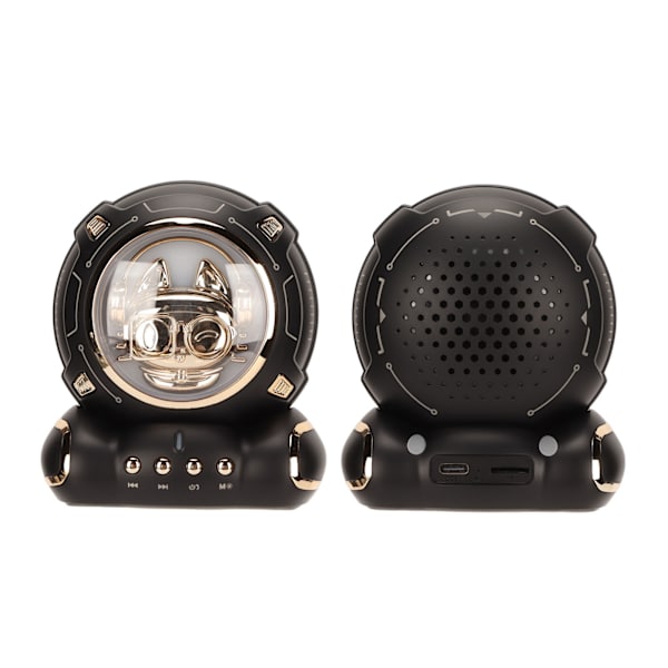 Kompakt Bluetooth 5.0-høyttaler med full bass, stereo, bærbar, trådløs minihøyttaler for utendørs bruk, MP3, mobiltelefoner, bærbare datamaskiner, svart