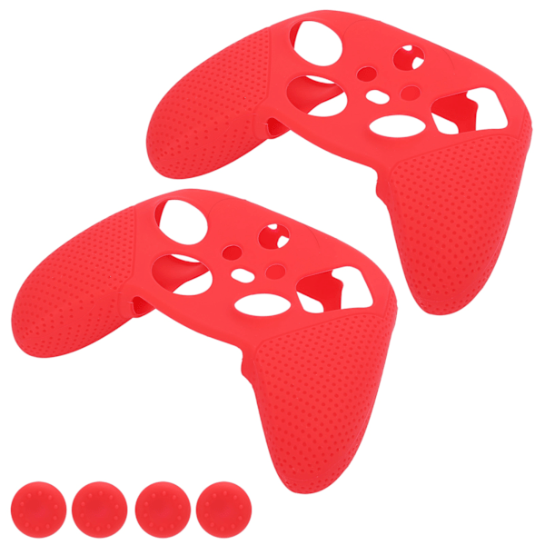 2 stk Antiskid Silikon Spillkonsoll Beskyttelse Gamepad Håndtakgrep for Xbox Series S X(Rød )