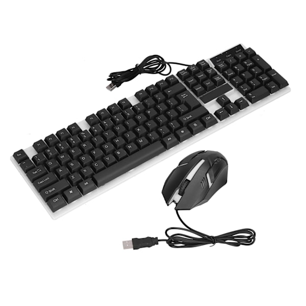 USB-tangentbord och mus, hållbar ABS, bekväm ergonomisk design, datortillbehör för kontor och hem