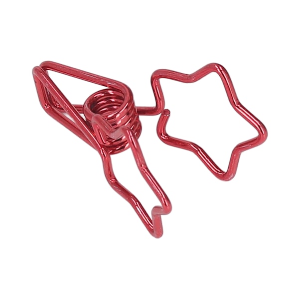 100 stk. Papir Binder Clips Søde Stjerneform Metal Små Binder Papir Clips til Dokumenter Certifikater Billetter Tøj Rød