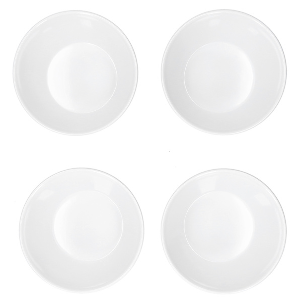 4 stk. 6 tommer salatskål middagsserveringsskålsæt køkken imitation porcelæn middagsstel lyseblå prikker