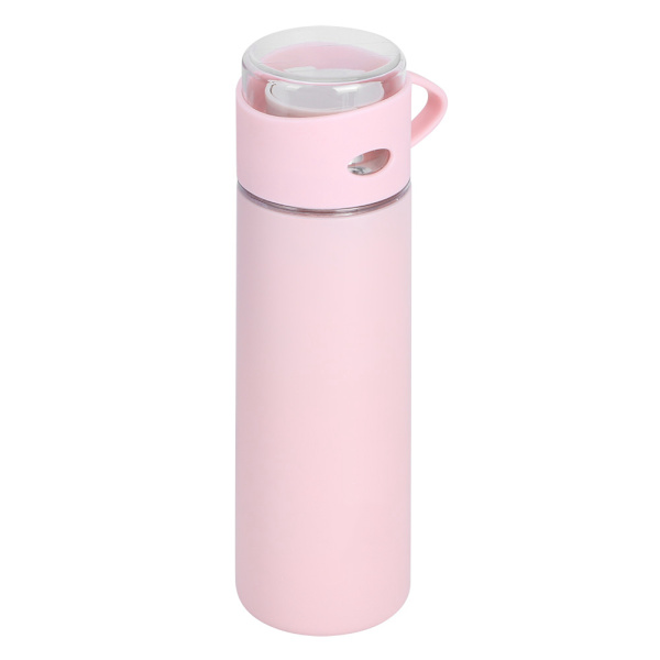 500 ml dobbelt brug gennemsigtig låg pink rustfrit stål isolering vakuum kop flaske til mænd kvinder