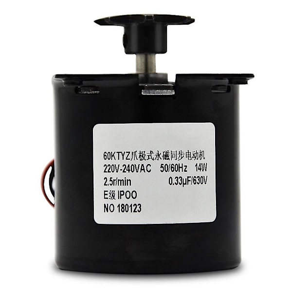 60KTYZ Napamagneettisynkronimoottori AC220V 14W 50Hz Mini Vaihdemoottori Matala Nopeus 2.5R/-B8