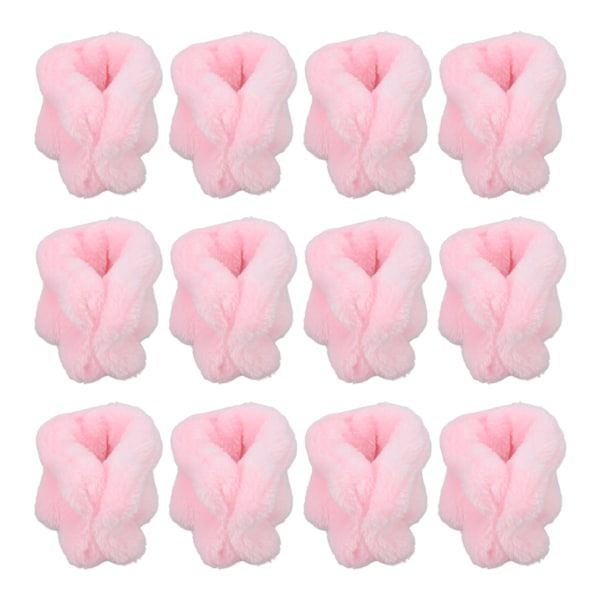 12 st Värmelös Coral Fleece Hårrullar Hårrullare DIY Curl Hårstylingverktyg Rosa