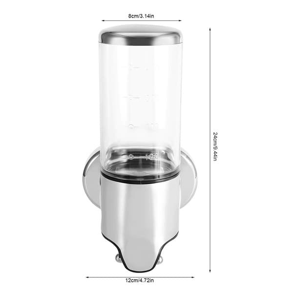 Väggmonterad 500 ml flytande tvåldispenser Hem Badrum Dusch Kök Hotellpump (Transparent)