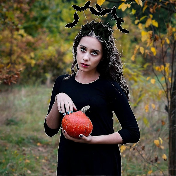 Halloween Sort Flagermus Hårbøjle Kostume Tilbehør hao_SZXM