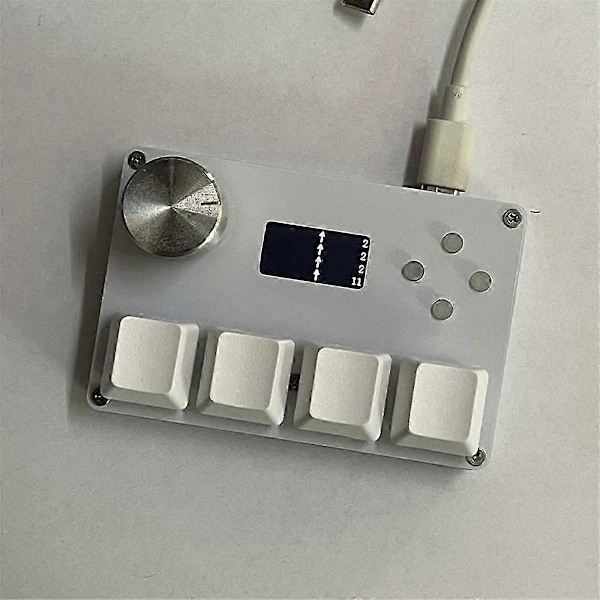 4 Key Mini O3C++ OSU Anpassat Gaming Tangentbord Magnetisk Rosa Switch Tangentbord Ratt Skärm Kopiera Genväg