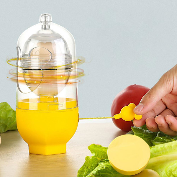 Egg Scrambler Hand Egg Shaker Mixer Blommen Æggehvide Mix Manuelt værktøj Golden Egg Maker til børn