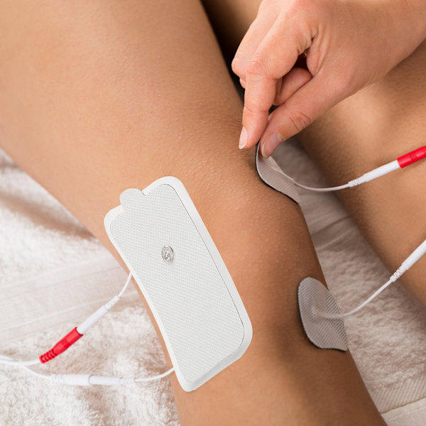 10 st 5x9cm/2x3,5in EMS/TENS fysioterapi knappplåster återanvändbara meridianer massage elektrodplattor