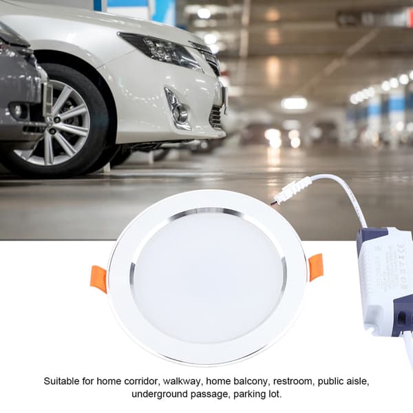LED 7W Sensor Takmonterad Panel Lampa Människokroppsrörelsesensor Lampa AC85-265V
