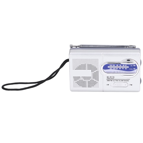 Mini AM FM -radio, manuaalinen käyttö, helppo säätö, muistitoiminto, digitaalinen radiovastaanotin (BCR119 (2 kpl AA-paristoja))