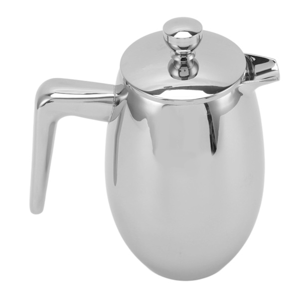 Fransk press 304 rostfritt stål dubbla lager U-formad mun handbryggning tekanna för hem 350ml