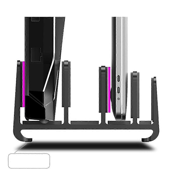 4-i-1 Vertikal Laptop Stand Holder Justerbar Desktop Notebook Dockingstation