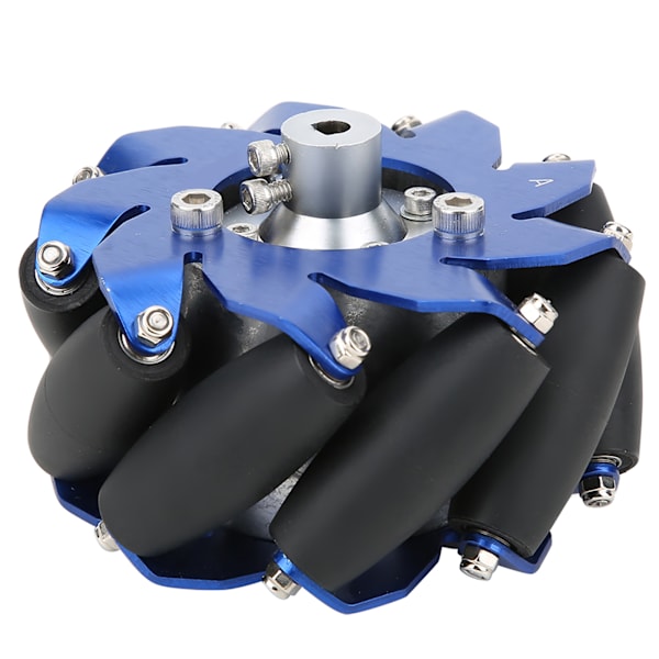 4-tums Mecanum hjul höger aluminium med TPU gummirullar industriella robotdelar