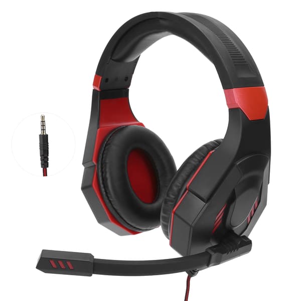 Hovedmonteret gaming-headset enkelt 3,5 mm interface med mikrofon stereo surround