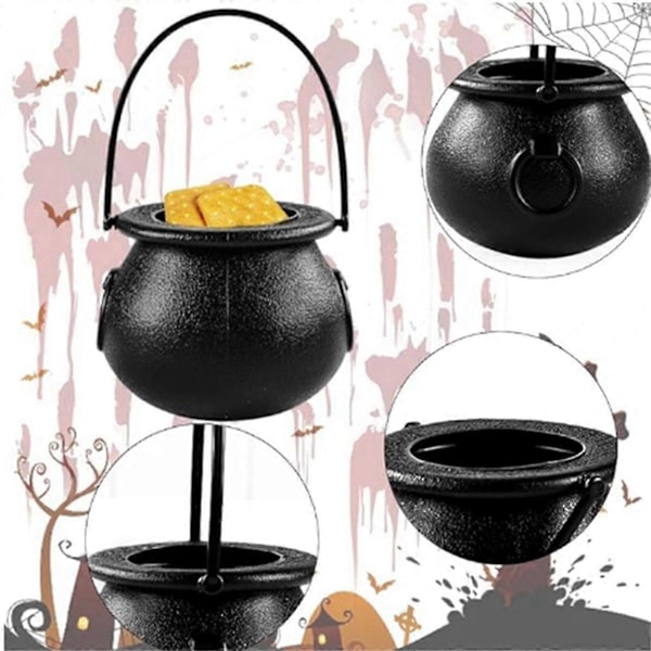 12 kpl Mini Musta Pata Kahvalla Halloween Mini Noitapata