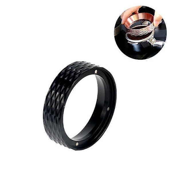 Doseringstratt Magnetisk Undvik Spill Aluminiumlegering Espresso Doseringstratt För Kaffe svart 53mm