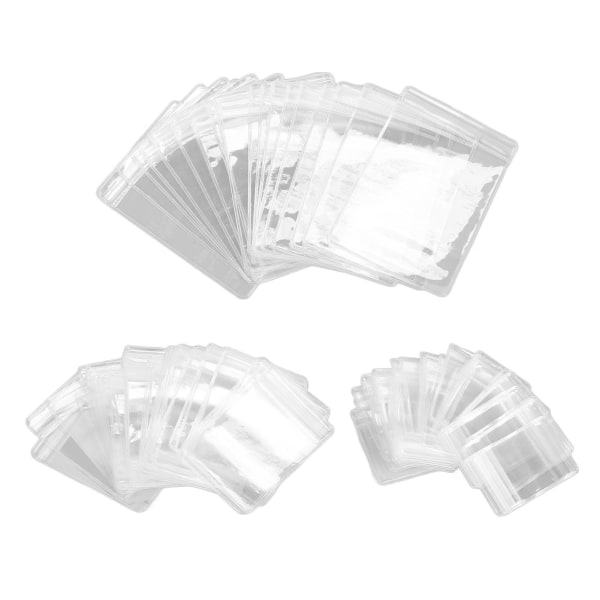 120 stk klare smykkeposer fortykket oxidationsmodstand PVC klare smykker Ziplock tasker til øreringe Ringe smykker