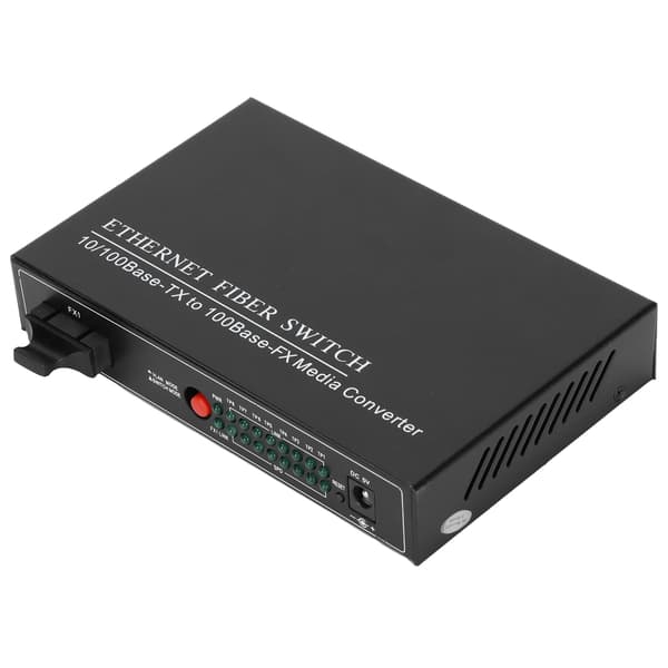Ethernet Fiber Switch TBC‑MC3418ED20 Plug Play Stabil Robust Aluminiumlegering Computer Netværksswitche 100‑240VEU Stik