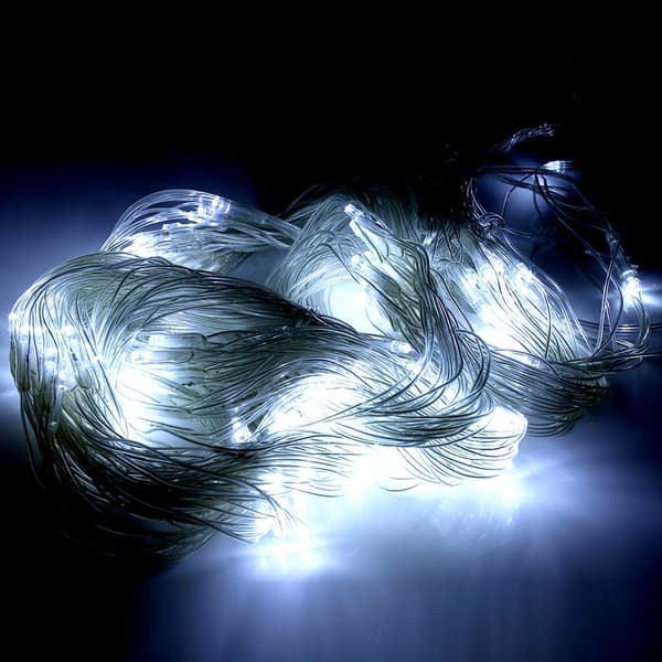 2x2m 144LED Netlys LED Dekorativt Net String Lys Indendørs Udendørs Dekoration EU Stik 220V Hvid