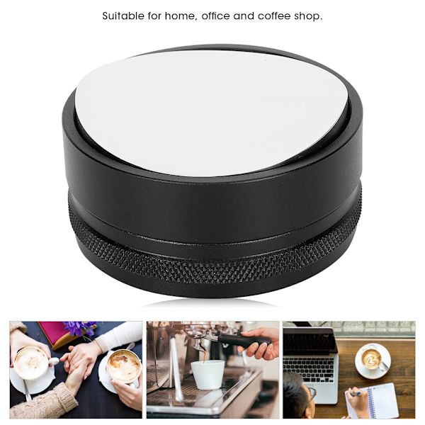 Genanvendelig kaffepresser i rustfrit stål til husholdningskøkken, 58 mm, sort