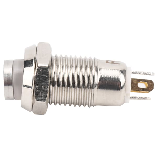 8mm Momentan Trykknapp Bryter Vanntett Trykknapp Startbryter med Lys 3VHvit