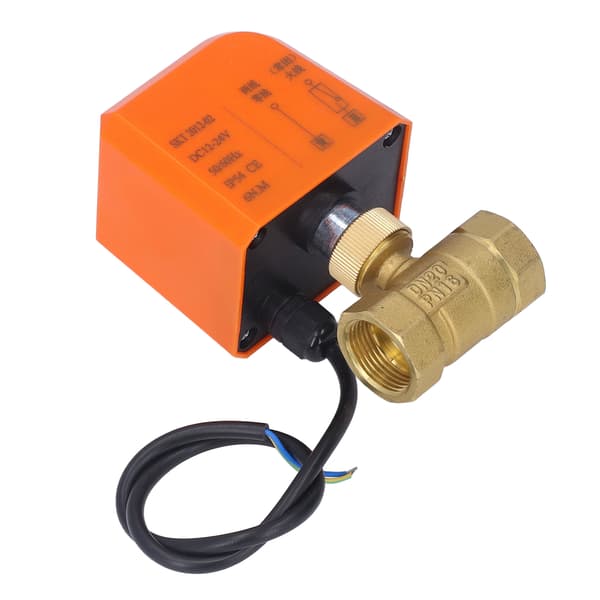 DN20 2-vägs 3/4 tum elektrisk kulventil normalt stängd 2-tråds universal kulventil DC12-24V