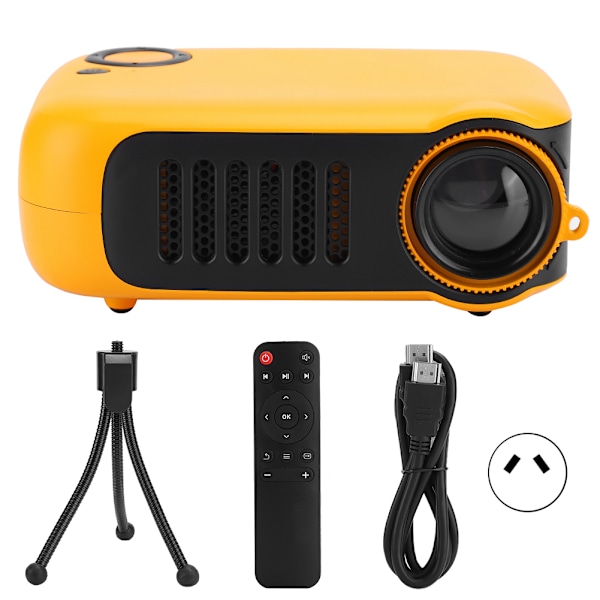 Mini-kannettava projektori Kotiprojektorit 320 x 240 resoluutio 2 tuuman LCD-näytöllä (100-240V) Oranssi Musta AU