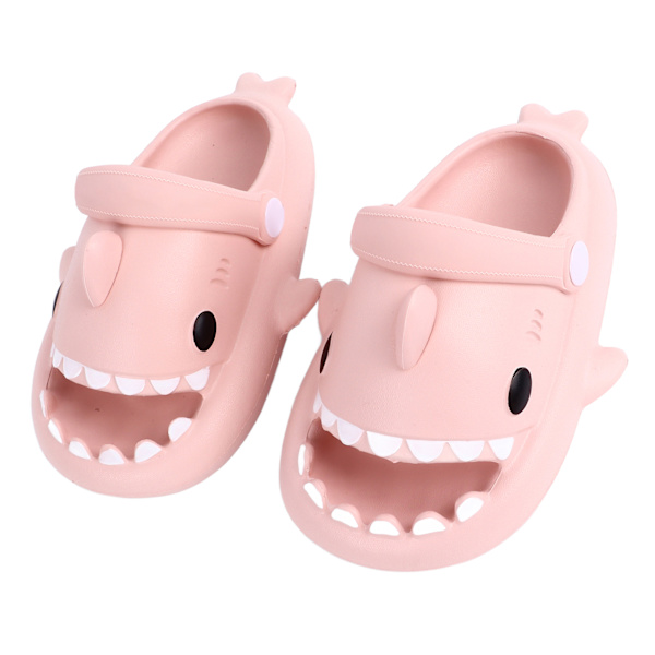Barn Haifjärdal Sandaler Hushåll Öppen Tå Halkfria Småbarns Duschslippers Cartoon Sandaler Peachy Beige Inner Längd 14cm