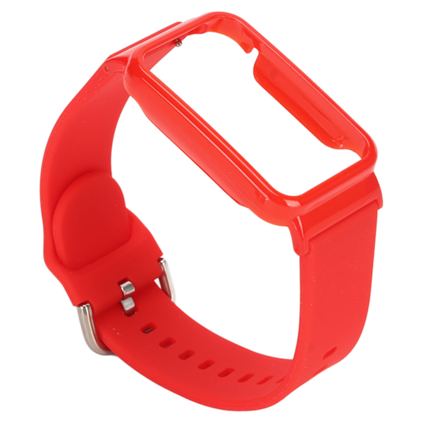 Silikonihihna suojakotelolla Mi Band 7 Pro - Punainen ja punainen kotelo