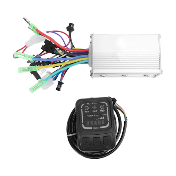 24V 36V 48V 350W Elektrisk Cykel Controller Kit Spænding Automatisk Identifikation Motor Controller og LED Meter til Konvertering