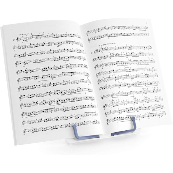 Hvit liten stasjonær musikkstativ