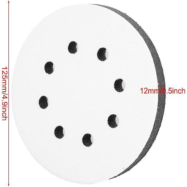 Interface Pad Blød Svampepad til Vaffelslibning, Diameter 125mm (8 huller)