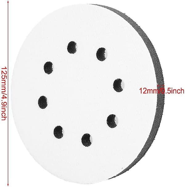 Interface Pad Mjuk Svampdyna för Skivslipning, Diameter 125mm (8 hål)