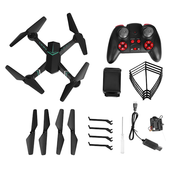 F8W 2.4GHz fjernbetjening Quadcopter 0.3MP Wifi-kamera højdehold RC Drone-legetøj (sort)