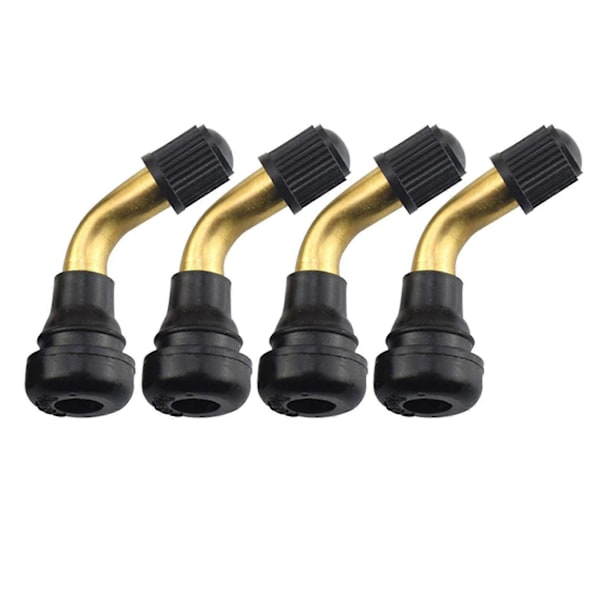 8 stk. Dekkventilstammer Rett Vinkel Snap-in Gummi 90 Grader Messing kompatibel med Elektrisk Sparkesykkel og M365 Elec